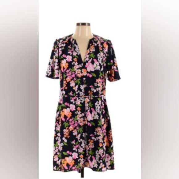 Bright floral dress, M - Picture 1 of 8